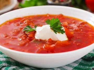 Борщ в казане