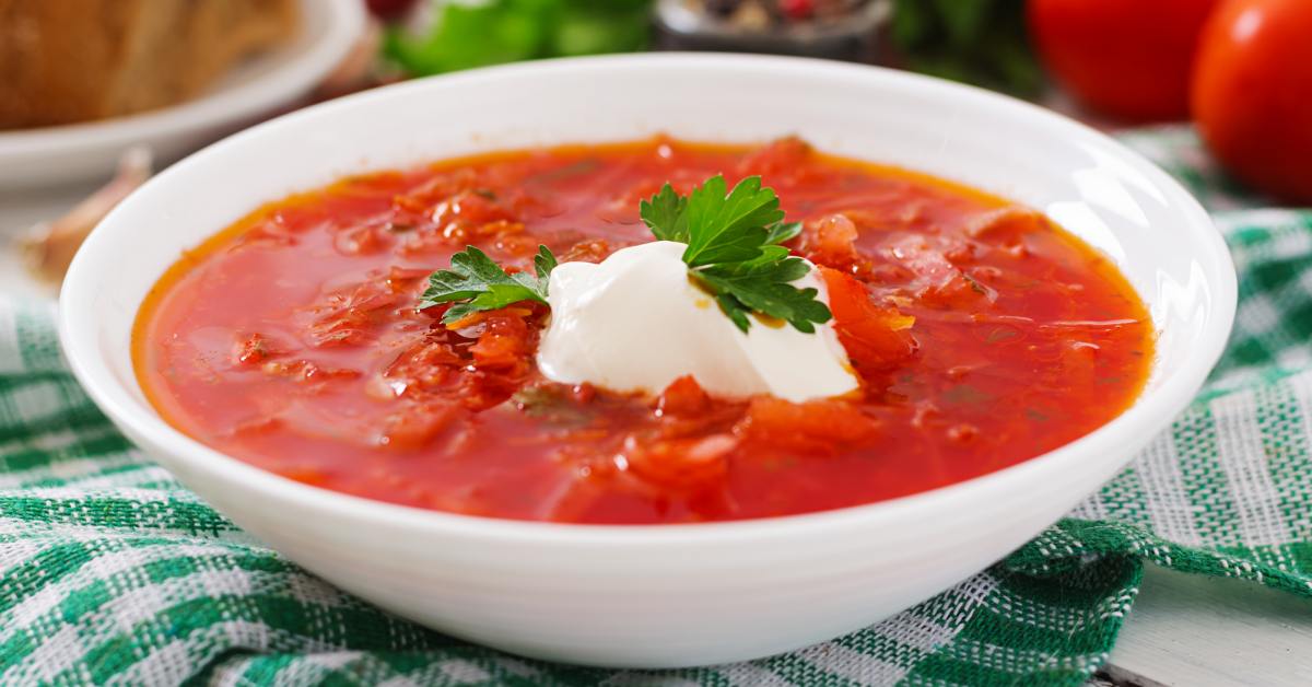 Борщ в казане