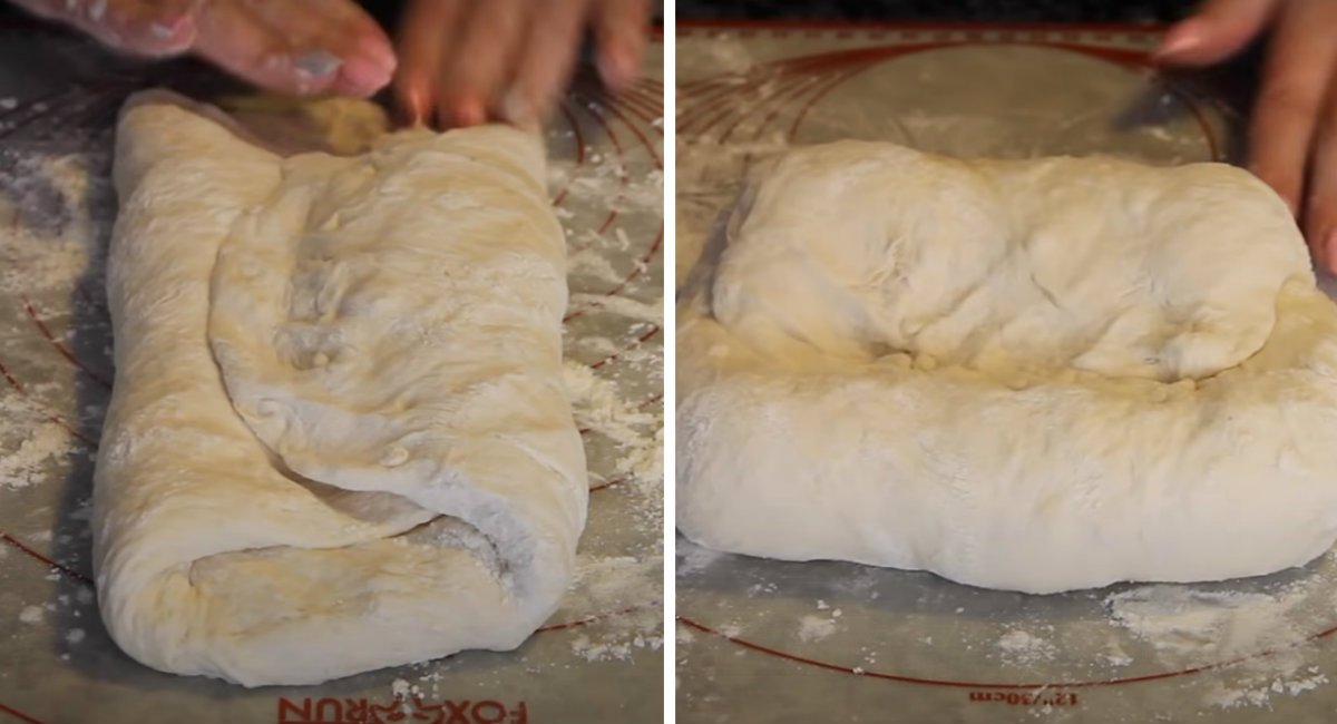 как месить тесто/></li>
<li>Переложи тесто на пергаментную бумагу и накрой пищевой пленкой, смазанной растительным маслом. Оставь на 30–40 минут.
<p><img class=