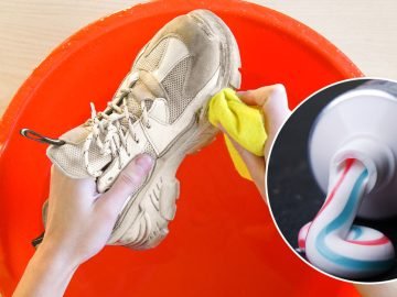 Чистка зубной пастой