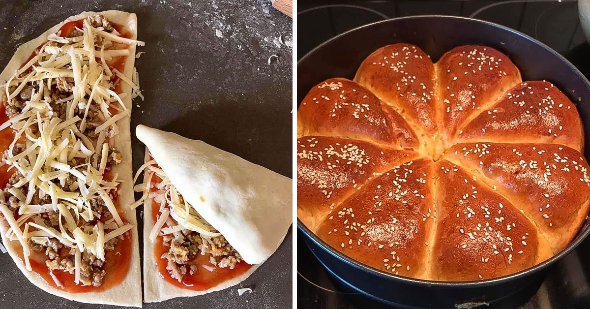 Дрожжевой пирог с мясом