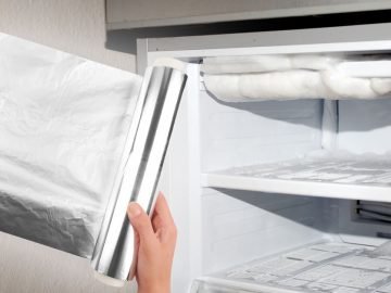 фольга в морозилке