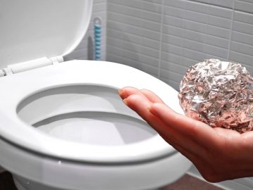 фольга в унитазе