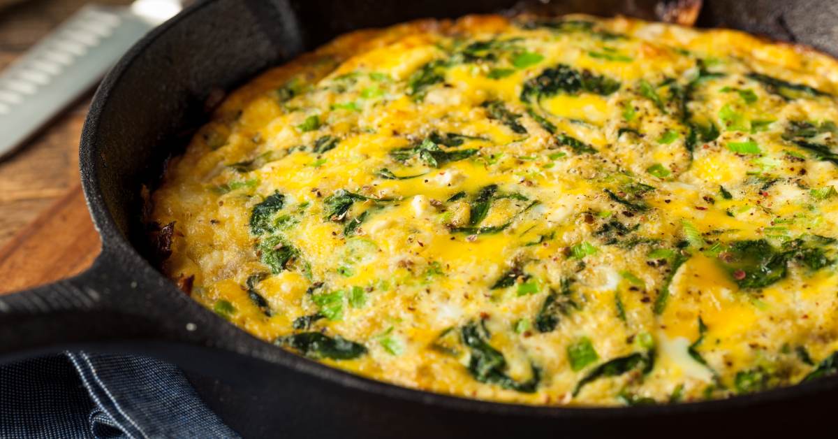 Фриттата со шпинатом