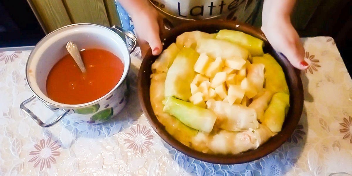 голубцы с картошкой в духовке
