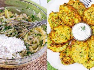 Кабачковые оладьи с сыром