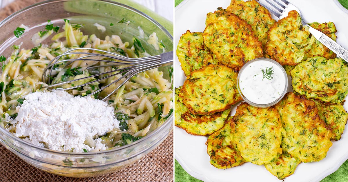 Кабачковые оладьи с сыром