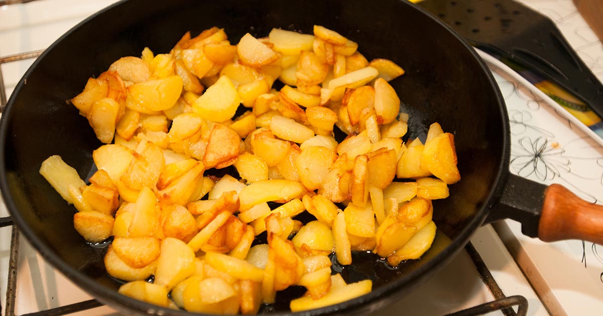 как пожарить картошку без масла