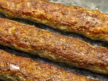 кебаб на сковороде