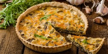 Киш с курицей и грибами