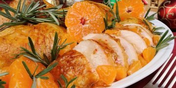 курица с мандаринами