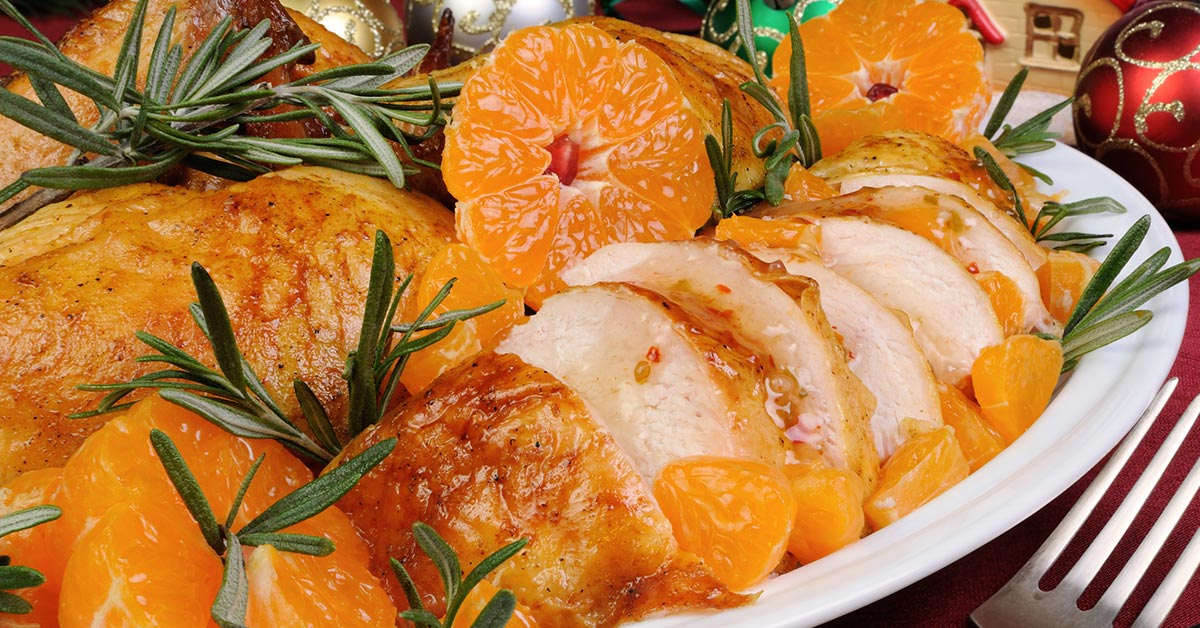 курица с мандаринами