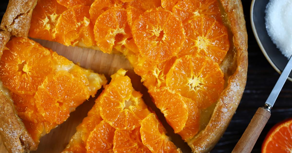 Мандариновый пирог на сковороде