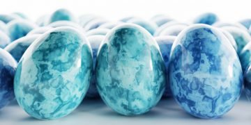 Мраморные яйца на Пасху