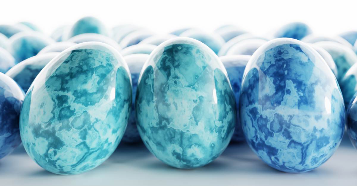 Мраморные яйца на Пасху