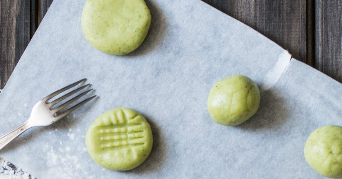 ажурное мятное печенье