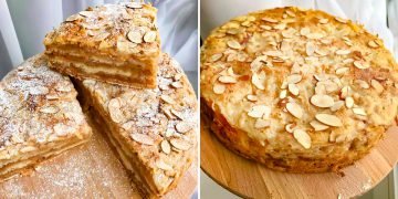 Насыпной пирог с яблоками