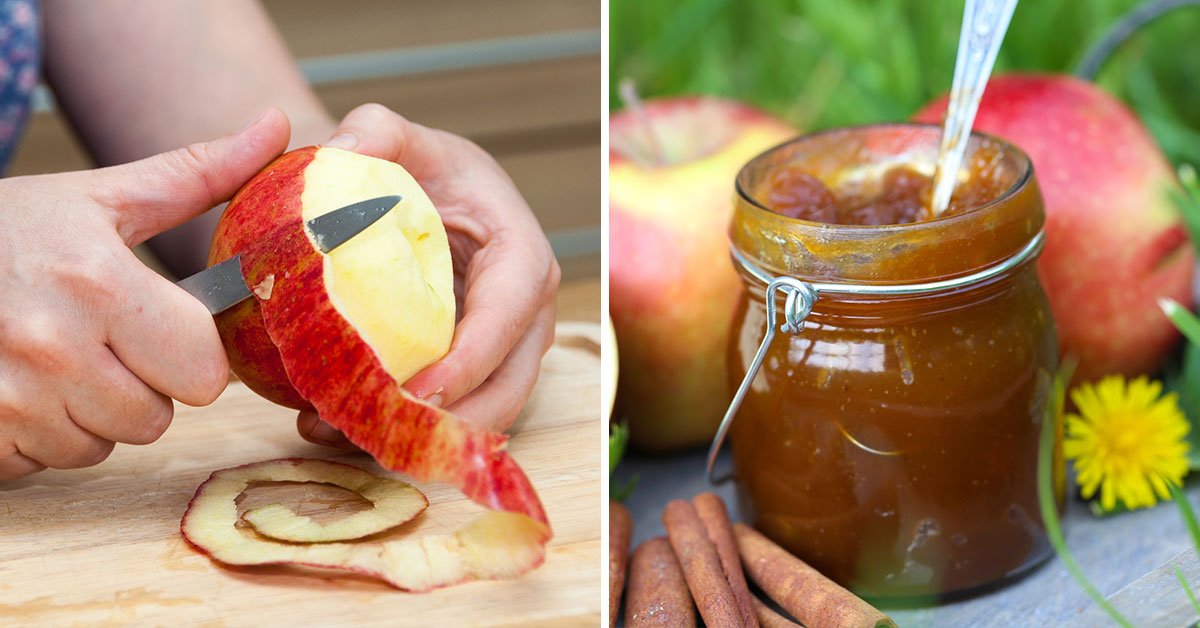 нечищеные яблоки