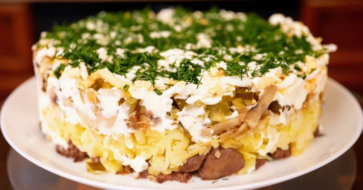 Печеночный салат