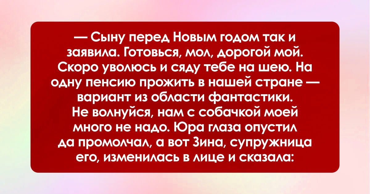 После выхода на пенсию мать потребовала от сынапомощи