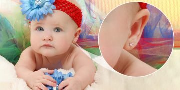 Прокол ушей детям