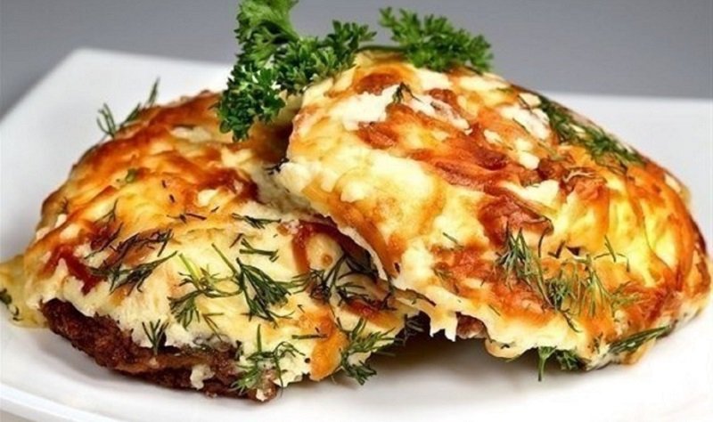 вкусное мясо под шубой