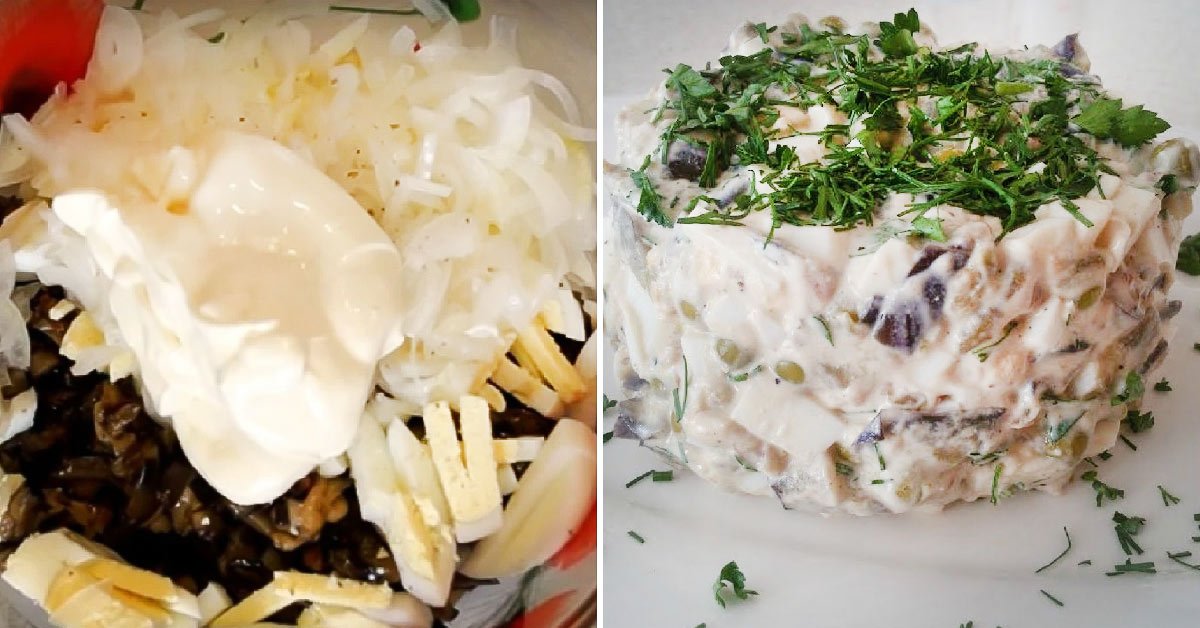 Салат из баклажанов с майонезом