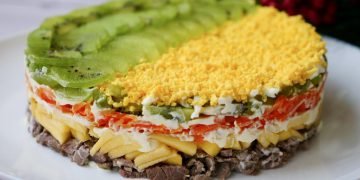 Салат «Каприз» с говядиной