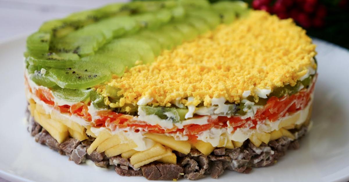 Салат «Каприз» с говядиной