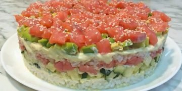 Салат «Суши» с красной рыбой