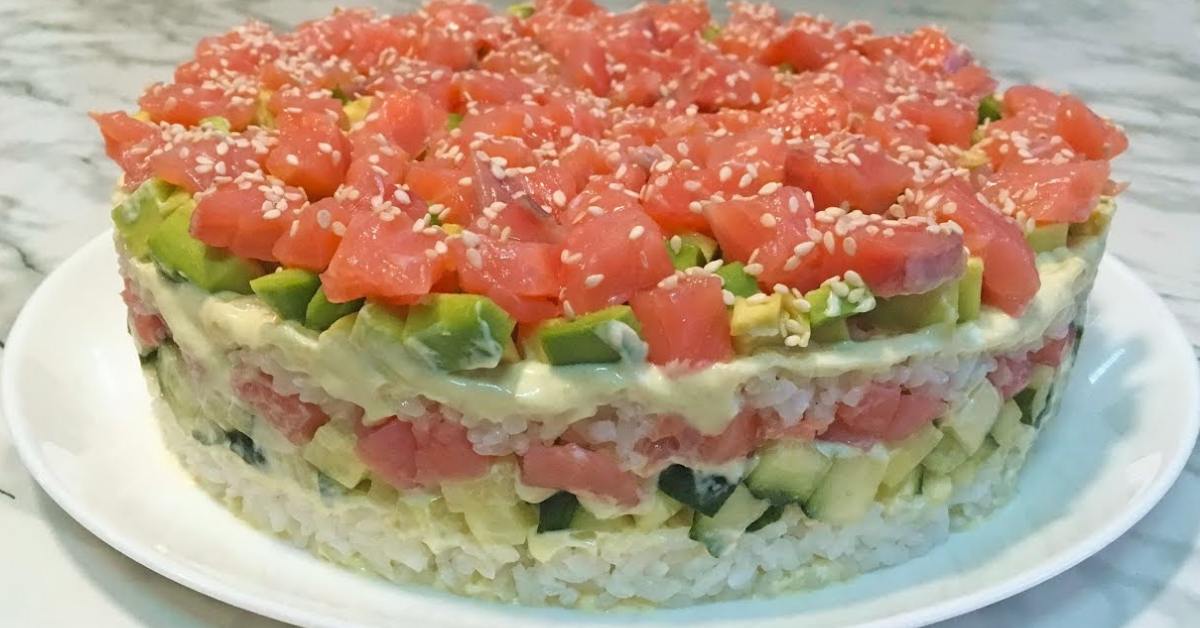 Салат «Суши» с красной рыбой