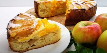 шарлотка с апельсинами