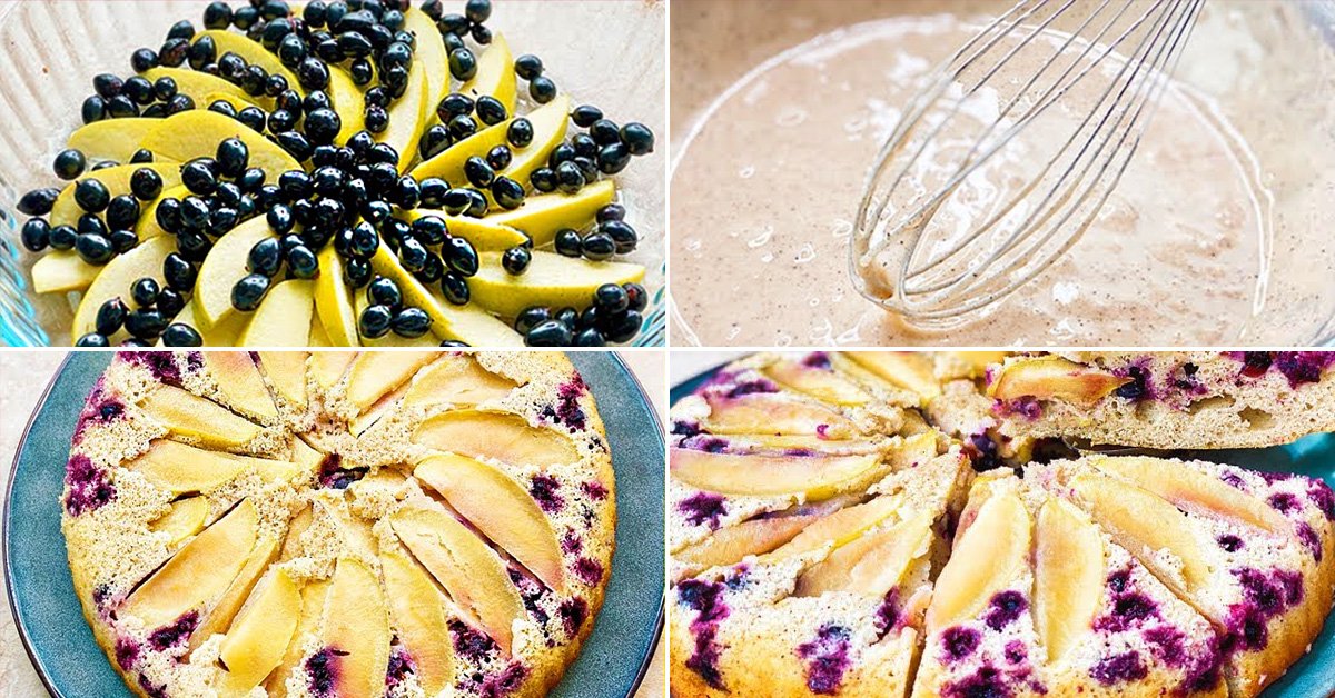 Шарлотка с ягодами