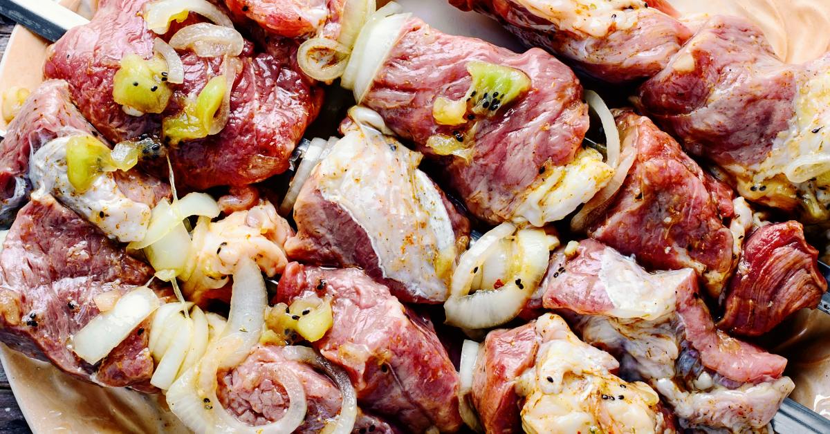 Шашлык с киви