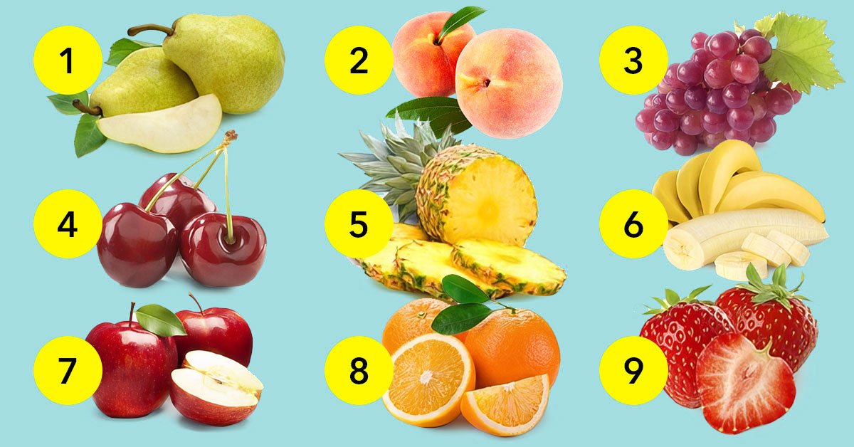 тест с фруктами