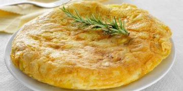 Тортилья на сковороде