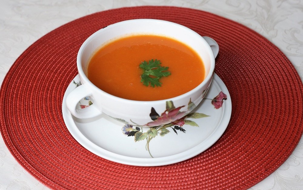 суп с запеченной тыквой