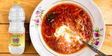 Уксус в борщ