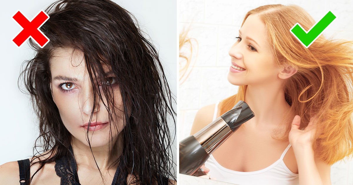 Вредно сушить волосы без фена