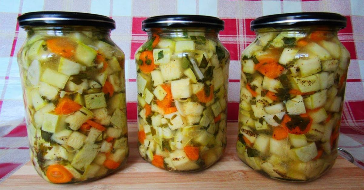 Заготовка кабачков на зиму банках
