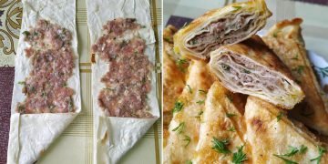 Закуска из лаваша на сковороде